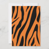 ワイルド・ワン タイガー 1歳の誕生日パーティー招待状 招待状 (裏面)