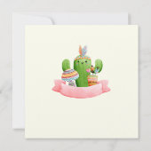 ワイルド・ワン トライバル ウッドランド サファリ バースデー 招待状 (裏面)