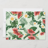 ワイルド・ワン トロピカル エキゾチック パラッツ ベイビー シャワー 招待状 (裏面)