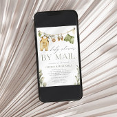 ワイルド・ワン | ニュートラル ボーホー サファリ ベイビーシャワー By Mail 招待状