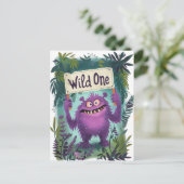 ワイルド・ワン・バースデー・インビテーション インビテーションポストカード (スタンド正面)