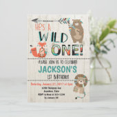ワイルド・ワン バースデー・招待状 - トライバル・アニマルズ 招待状 (スタンド正面)