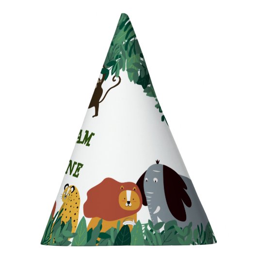 ワイルド・ワン ファーストバースデーパーティー ジャングルサファリ パーティーハット (右)