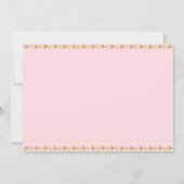 ワイルド·ワン·ファースト·バースデー·パーティー·ガール·トリバル·ピンク·金ゴールド 招待状 (裏面)