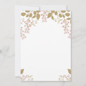 ワイルド・ワン  ファースト ピンク＆ゴールド バースデーガール 招待状 (裏面)