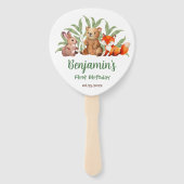 ワイルド・ワン フォト ウッドランドアニマルズ フォックス ファースト バースデー ハンドファン (裏面)