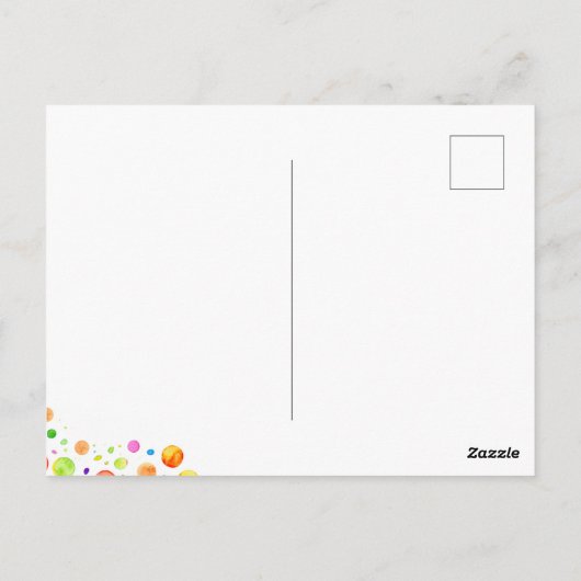 ワイルド・ワン・ベイビーの1歳誕生日　トラとバブル付き ポストカード (裏面)