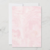 ワイルド・ワン ボホ フラワーピンク ゴールド バースデー 招待状 (裏面)