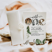 ワイルド・ワン モダン ジェンダー ニュートラル 1歳の誕生日 招待状