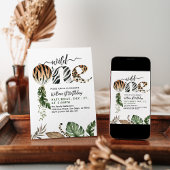 ワイルド・ワン モダン ジェンダー ニュートラル 1歳の誕生日 招待状