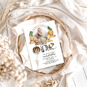 ワイルド・ワン モダン 男女兼用 1歳誕生日 招待状