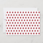 ワイルド・ワン - レッド・フローラル・フォークアート 1歳の誕生日パーティー 招待状 (裏面)