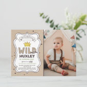 ワイルド·ワン·招待状·ボーイ·ワイルド·シング·バースデー·パーティー 招待状 (スタンド正面)