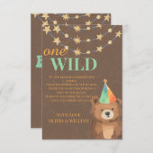 ワイルド・ワン：活気ある1歳の誕生日に参加 サンキューカード (正面/裏面)