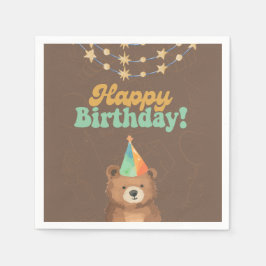 ワイルド・ワン：活気ある1歳の誕生日に参加 スタンダードカクテルナプキン