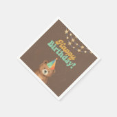 ワイルド・ワン:活気ある1歳の誕生日に参加 スタンダードカクテルナプキン (角)