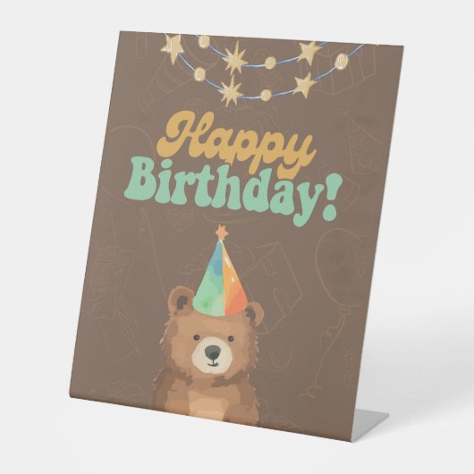 ワイルド・ワン：活気ある1歳の誕生日に参加 台座サイン (正面)