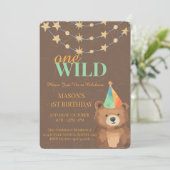 ワイルド・ワン:活気ある1歳の誕生日に参加 招待状 (スタンド正面)