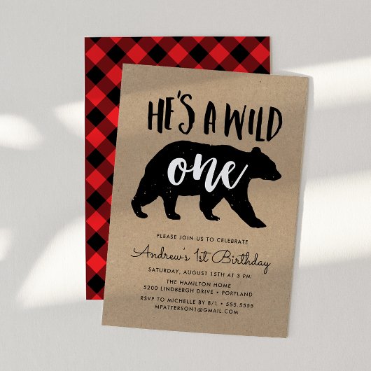ワイルド・ワン |誕生日パーティーの招待 招待状