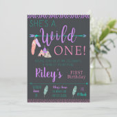 ワイルド・ワン 誕生日招待状 招待状 (スタンド正面)