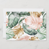 ワイルド·ワン·誕生日·金ゴールド·サファリ·ジャングル·アニマルズ·パーティー 招待状 (裏面)