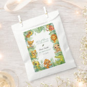 ワイルド・ワン 1歳の誕生日 ジャングルパーティー ギフトバッグ フェイバーバッグ (クリップ留めされた状態)