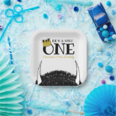 ワイルド・ワン – 1st Birthday金ゴールド・クラウン ペーパープレート (パーティー)