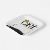 ワイルド・ワン – 1st Birthday金ゴールド・クラウン ペーパープレート (傾斜あり)