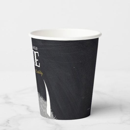 ワイルド・ワン – 1th Birthday Crown Chalkboard 紙コップ (裏面)