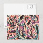 「ワイルド」抽象芸術 ポストカード (正面/裏面)