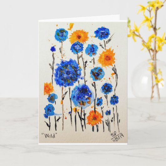 「ワイルド」注空白の意 カード (黄色い花)