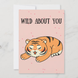 ワイルドAbout You cartoon Tiger Valentine's Day シーズンカード