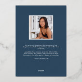 ワイルドAzureフォイル写真卒業のお知らせ 箔招待状 (裏面)