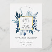 ワイルドAzureフレ結婚ーム 箔招待状 (正面)