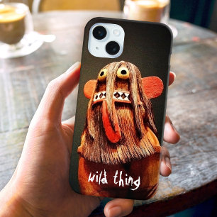 ワイルドthingカチーナドール顔写真おもしろいかわいい iPhone 15 miniケース