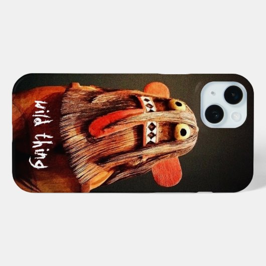 ワイルドthingカチーナドール顔写真おもしろいかわいい Case-Mate iPhoneケース (裏面 (横))