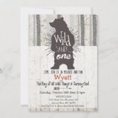 ワイルドthingビッグベアーファースト1歳の招待状 招待状 (正面)