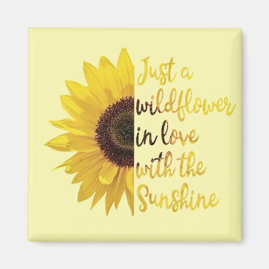 ワイルフラワーの四角い磁石 マグネット (正面)