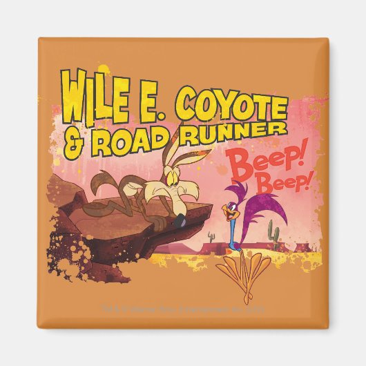 ワイル·エーCOYOTE™とROAD RUNNER™のビープ音！™ マグネット (正面)