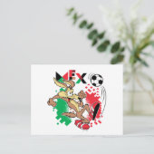 ワイル・E・コヨーテ™ メキシコ サッカー グラフィック ポストカード (スタンド正面)