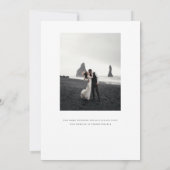 ワイレアウォーターカラーミニマリストエレガントビーチ結婚式 招待状 (裏面)