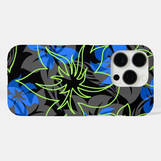 ワイレアハイビスカスハワイアンフローラ王室の迷彩柄 Case-Mate iPhoneケース (裏面 (横))