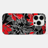 ワイレアハイビスカスハワイアンフローラ迷彩柄レッド Case-Mate iPhoneケース (裏面 (横))