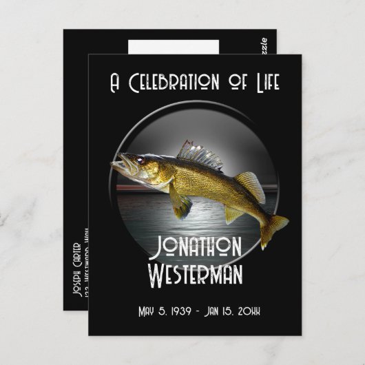 ワイレイ・パイク釣りの生命の祝い ポストカード (正面/裏面)