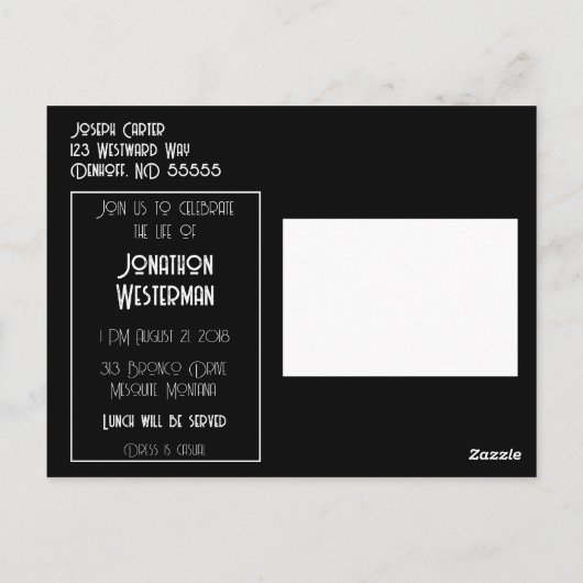 ワイレイ・パイク釣りの生命の祝い ポストカード (裏面)