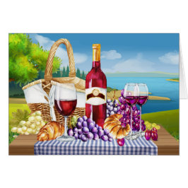 ワインありがとう考え、あなたの空白のまたはノート