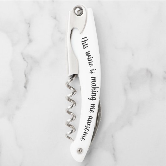 ワインおもしろいことわざが私を作った素晴らし ソムリエナイフ (正面)