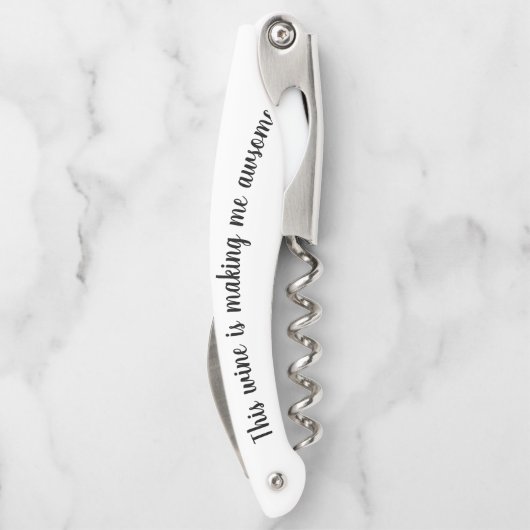 ワインおもしろいことわざが私を作った素晴らし ソムリエナイフ (裏面)