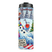 ワインおもしろいとのメルトダウン雪だるま タンブラー (正面)