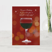 ワインおもしろいをテーマにした誕生日カード カード (正面)